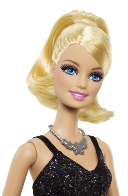 Barbie Fashionista, Барби модница, черно-розовое платье
